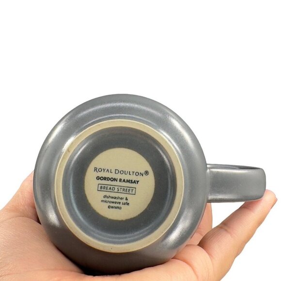 GORDON RAMSEY ROYAL DOULTON BREAD STREET KITCHEN SLATE DARK GREY MUGS SET 4 - Picture 12 of 16